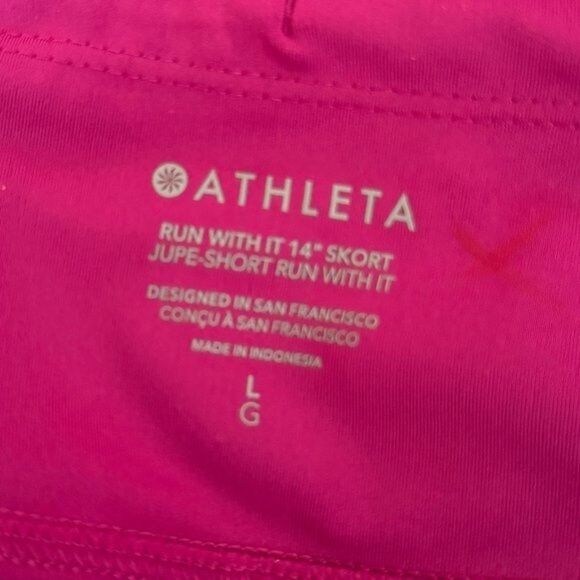 Athleta Run With It High Rise 14" Skort, Fuchsia, Size L - Picture 7 of 14